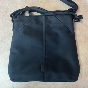 Roots Black Nylon Crossbody Bag